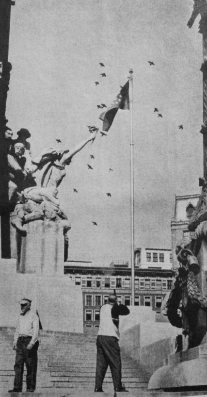 Pigeon Hunting at the Soldiers and Sailors Monument in Indianapolis, 1963